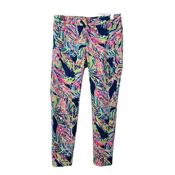 Lilly Pulitzer Textured Kelly Skinny Ankle Pant Size 2 - Picture 1 of 6